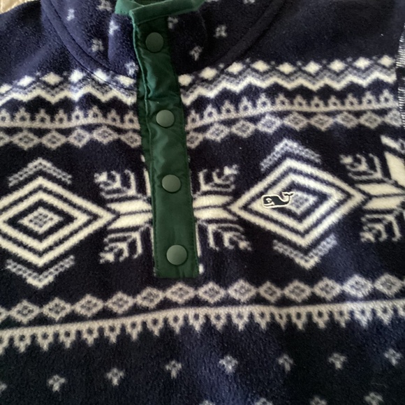 Vineyard vines boys size 16 fleece sweater snowflake theme - Picture 6 of 16